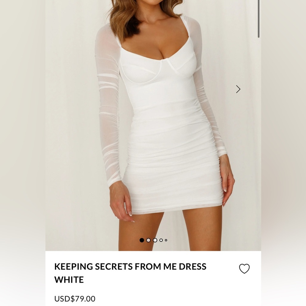 Hello Molly White Bodycon Dress